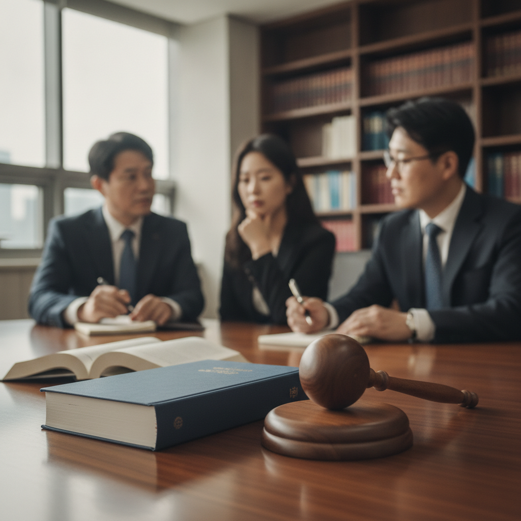 대한민국 법전과 의사봉
